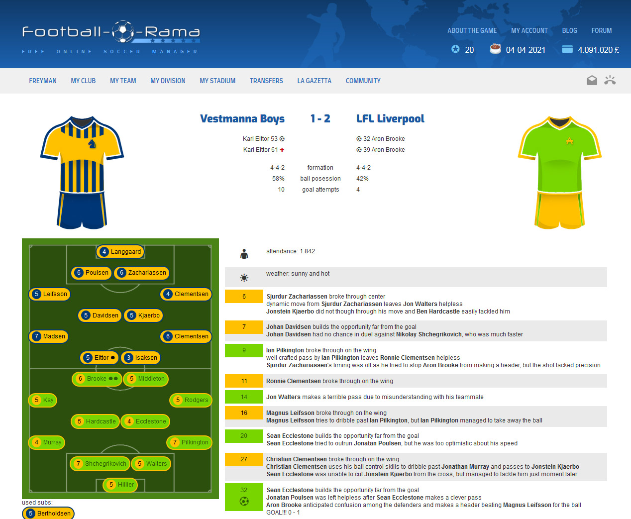 Football-o-Rama at Top Web Games