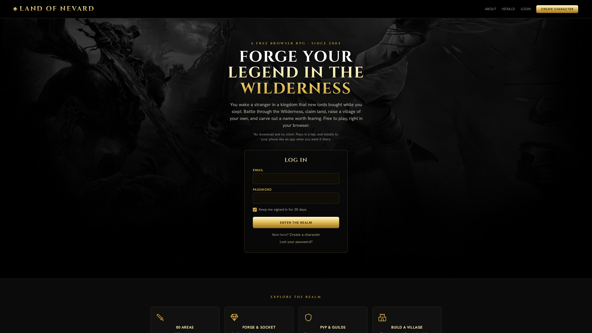 Land of Nevard at Top Web Games