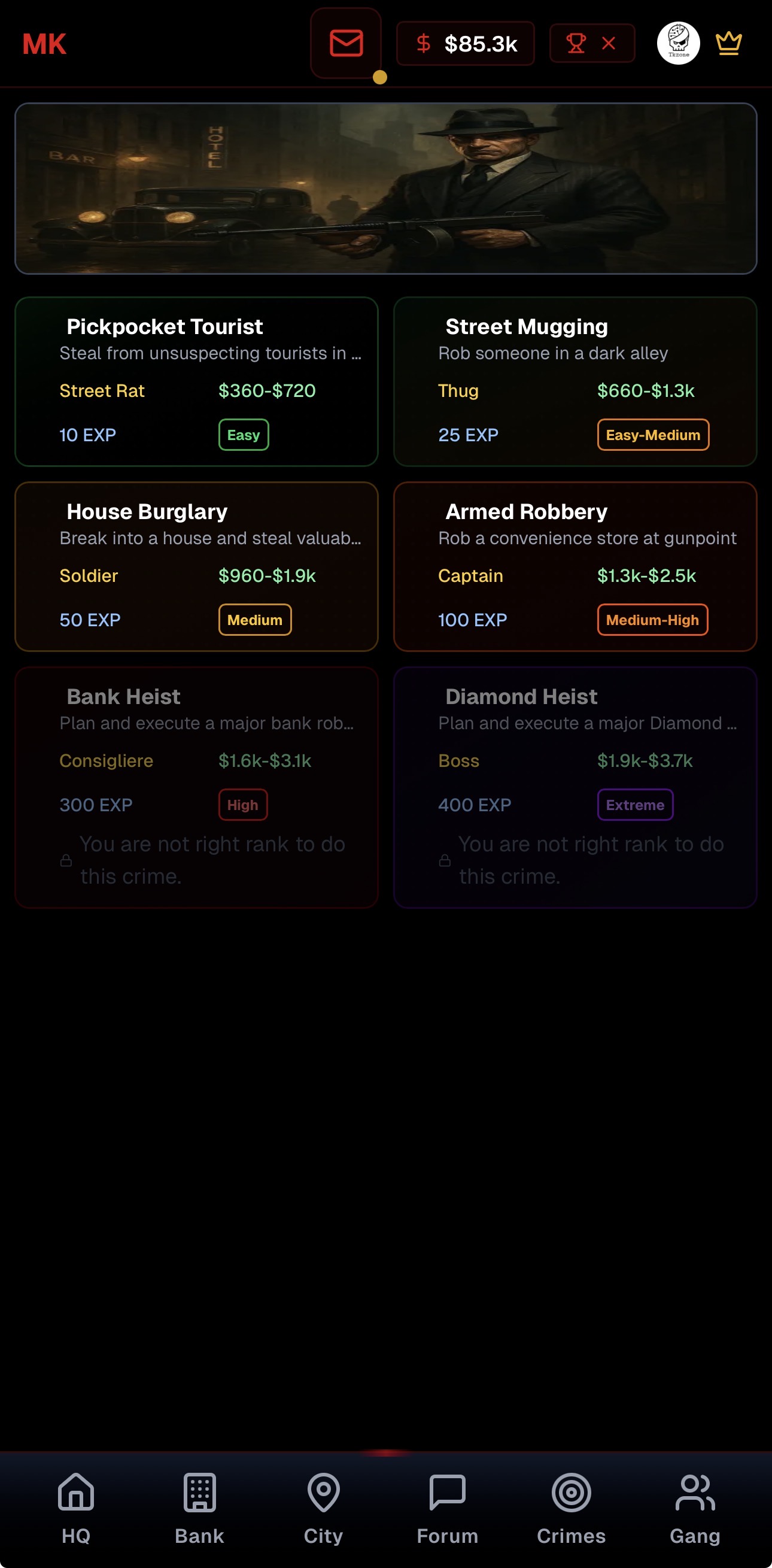 Mafiakill at Top Web Games