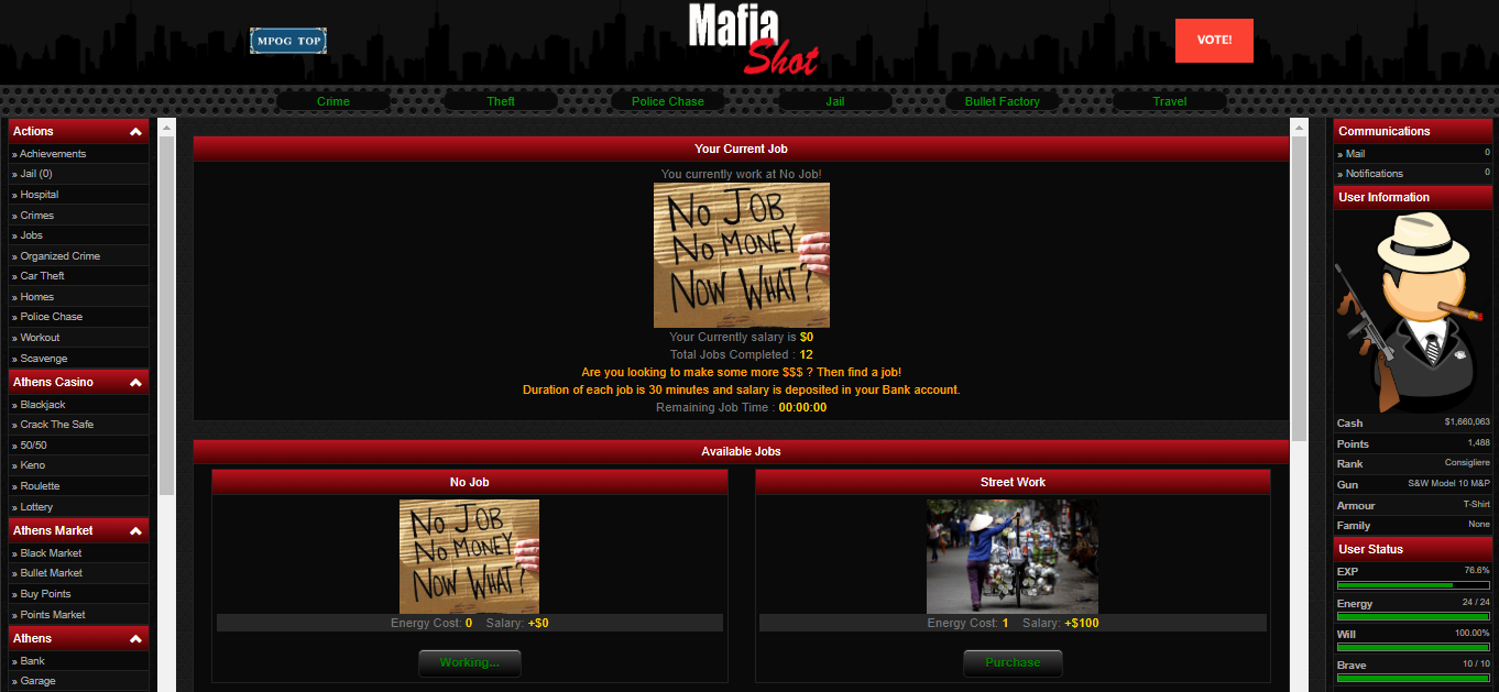 MafiaShot at Top Web Games