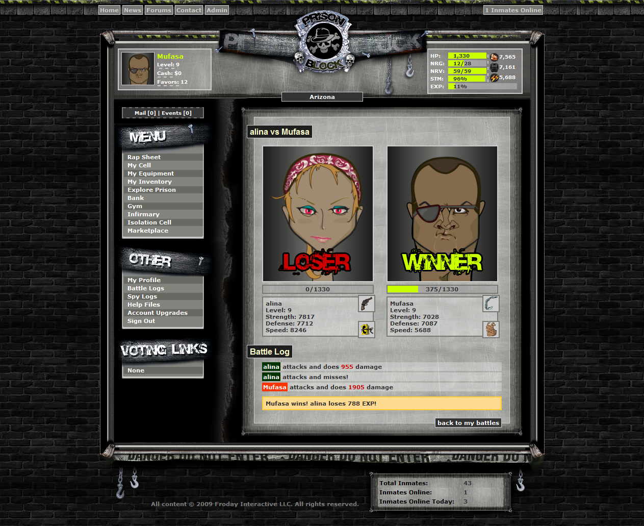 Prison Block at Top Web Games