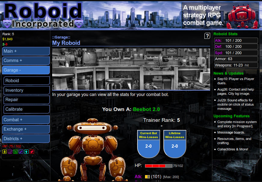 Roboid Incorporated at Top Web Games