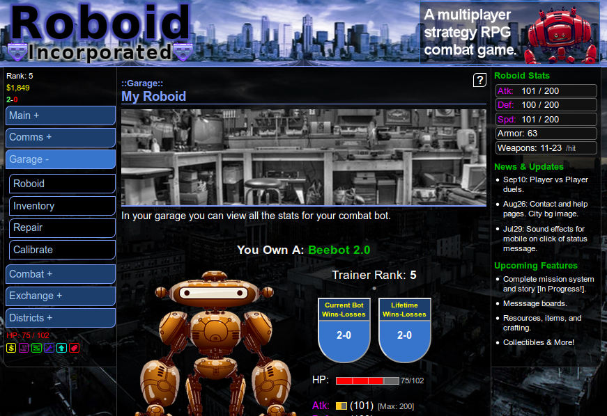 Roboid Incorporated at Top Web Games