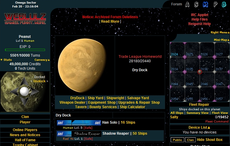 Solar Empire Infinium at Top Web Games