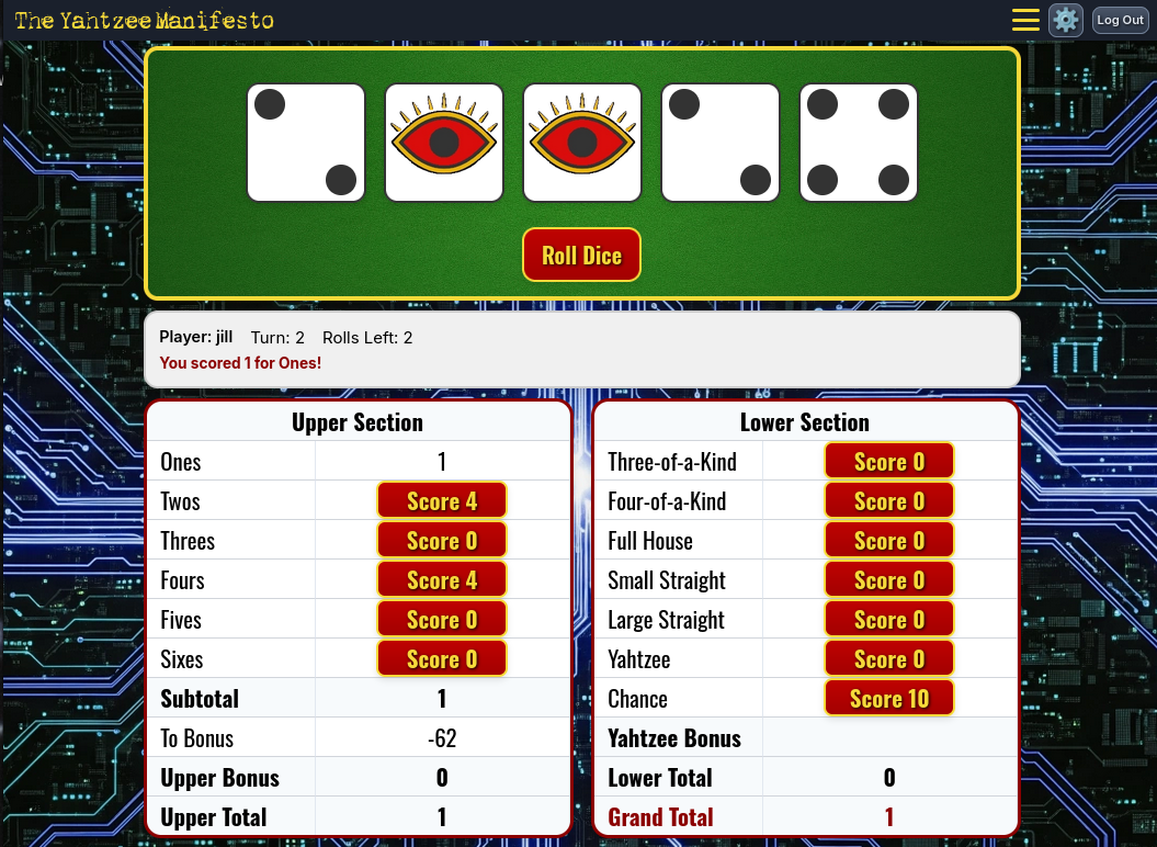 The Yahtzee Manifesto at Top Web Games